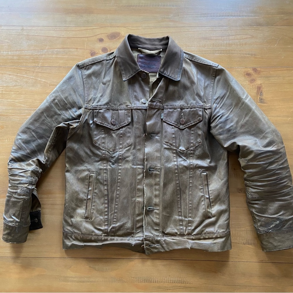 Filson Brown Tin Cloth Levis Trucker Jacket. Rare!